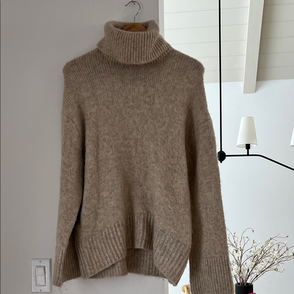 H&M Beige Cowl Neck Sweater